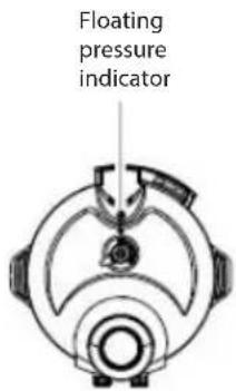 Floating pressure indicator
