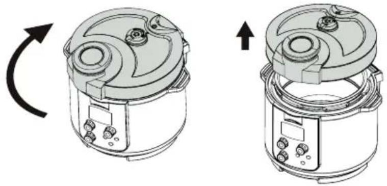 ECG MHT 1660 Pressione - Opening the pressure cooker - 1