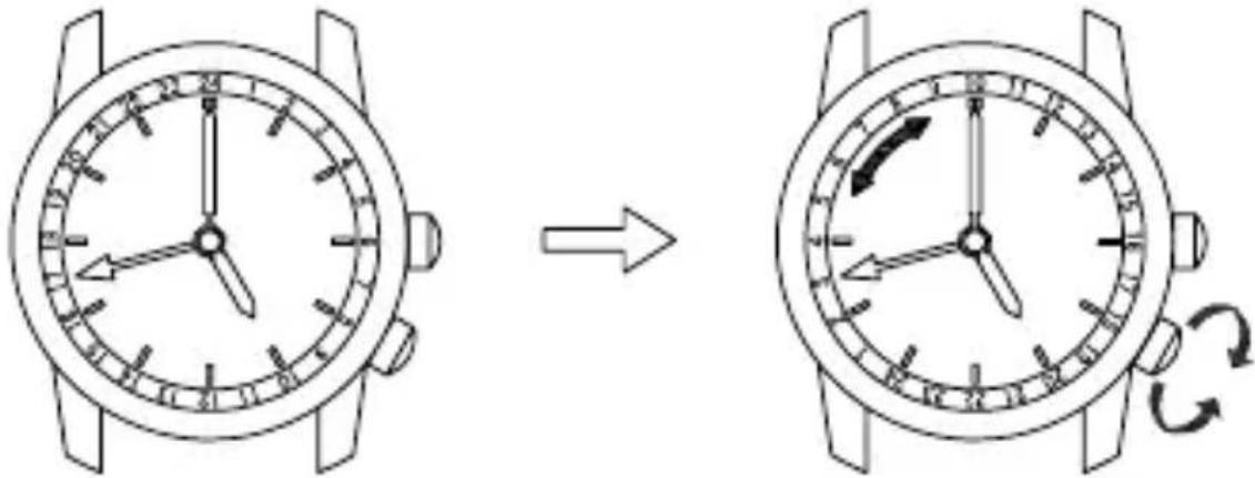 Orient Star Contemporary DJ00002W - ◆ РАБОТА С 24-ЧАСОВЫМ ИНДИКАТОРНЫМ КОЛЬЦОМ (НАРУЖНОЕ ИЛИ ВНУТРЕННЕЕ ВРАЩАЮЩЕЕСЯ КОЛЬЦО) - 1