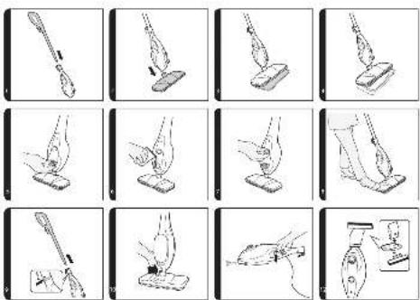 Illustration showing a hand holding a brush and using a power tool to interact with a device, with Chinese labels indicating steps.
