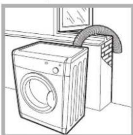 INDESIT IDV 75 S (EU) - Ventilação através de uma janela aberta - 1
