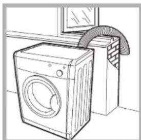 INDESIT IDV 75 S (EU) - Aireación por medio de una ventana abierta - 1