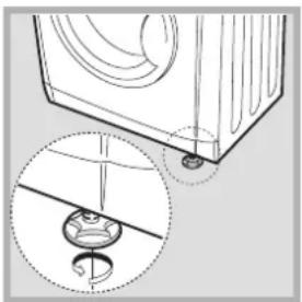 INDESIT IDV 75 S (EU) - Nivelamento da máquina de secar roupa - 2
