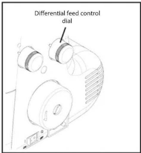 Differential feed control dial