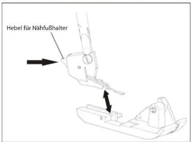 Technical diagram illustrating sewing process steps with labeled instructions and component illustrations