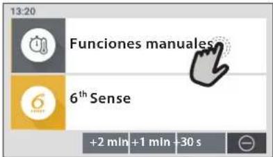 13:20 Funciones manuales 6thSense +2 mln +1 min +30 s