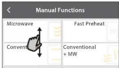 Manual Functions Microwave Fast Preheat Convent Conventional + MW