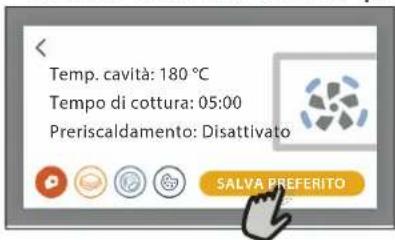 Temp. cavità: 180 °C Tempo di cottura: 05:00 Preriscaldamento: Disattivato SALVA PREFERITO