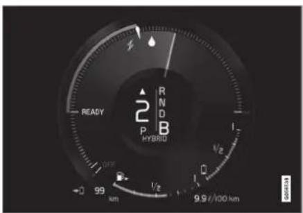 2 R N D B P HYBRID READY OFF 99 km 1/2 9.9 / 100 km Vz