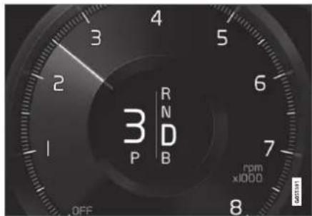 3 P R N D B 7 rpm x1000 OFF 8 GSTM
