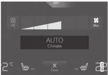 Off Max AUTO Climate 2 °C III X Close III 2°
