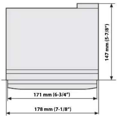 147 mm (5-7/8") 171 mm (6-3/4") 178 mm (7-1/8")