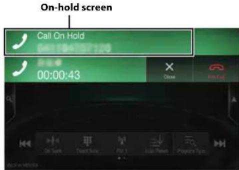 On-hold screen Call On Hold 00:00:43