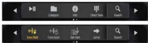 Category Info Direct Tune Search Tune Start Tune Scan Set Alert Jump Search