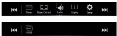 Menu Menu Control Audio Display Setup WIDE