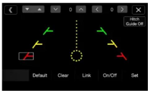 Hitch Guide Off Default Clear Link On/Off Set