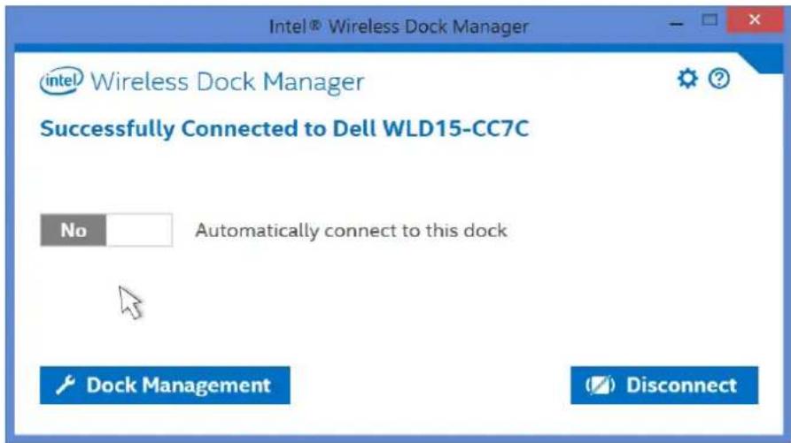 DELL WLD15 - Připojení k aplikaci Intel Wireless Dock Manager - 8