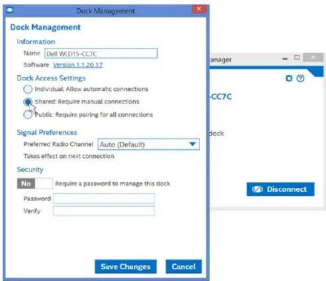 DELL WLD15 - Připojení k aplikaci Intel Wireless Dock Manager - 10