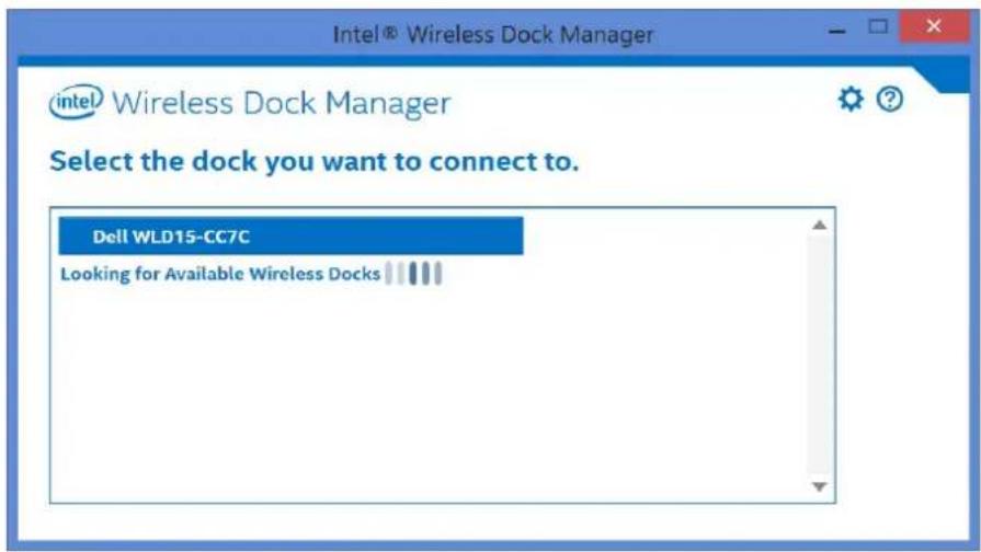 DELL WLD15 - Připojení k aplikaci Intel Wireless Dock Manager - 5