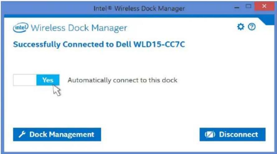 DELL WLD15 - Připojení k aplikaci Intel Wireless Dock Manager - 7