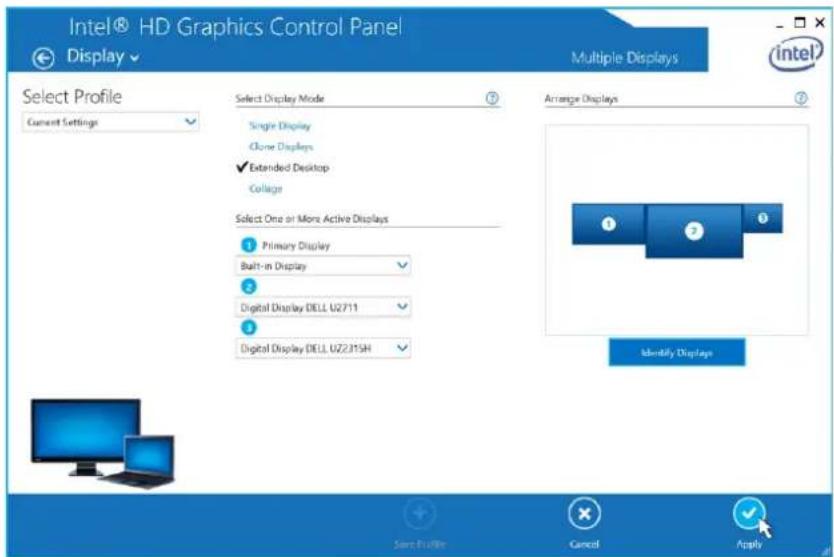 DELL WLD15 - Obrázek 32. Výběr položky Multiple Displays (Několik displejů) - 2
