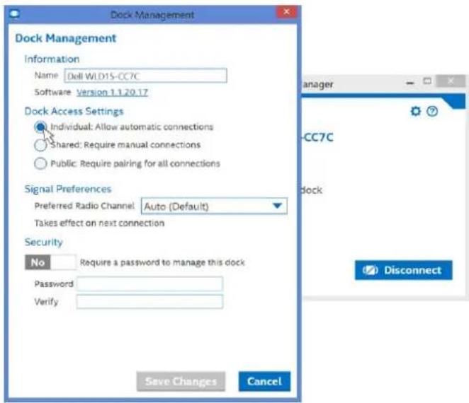 DELL WLD15 - Připojení k aplikaci Intel Wireless Dock Manager - 9