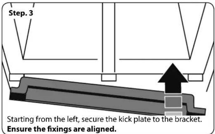 RANGEMASTER RSXS18DI/C - Assembly of the kick plate - 3