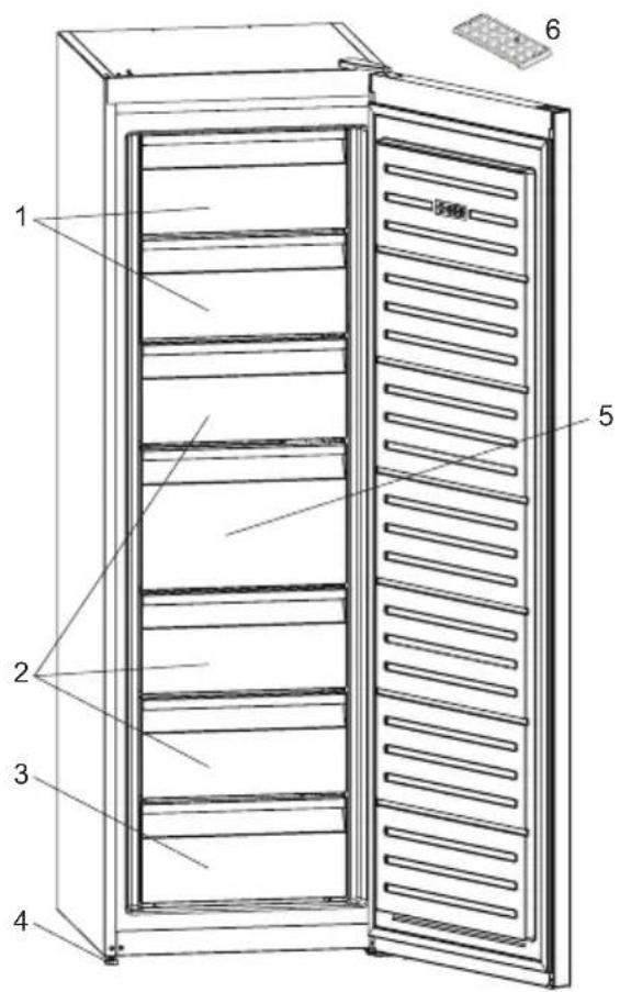 AEG AGB728E5NX - TEILE UND FÄCHER DES GERÄTES - 1
