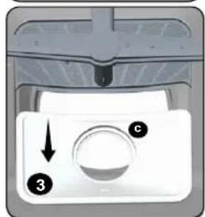 Diagram of a device control panel with labeled buttons and directional arrow