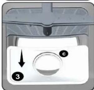 Diagram of a car air conditioner control panel with labeled buttons and directional arrow