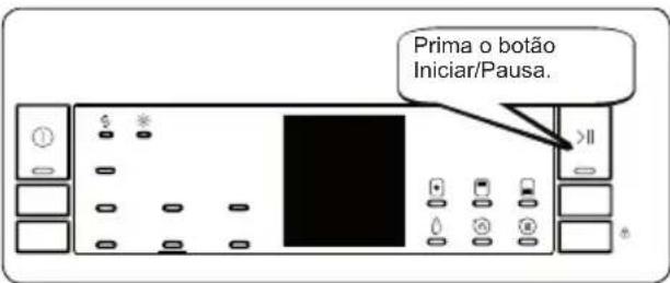 Prima o botão Iniciar/Pausa.