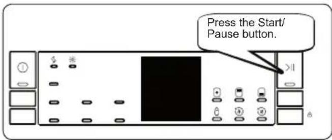 Press the Start/ Pause button.