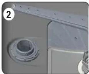 VOX LC15A22IX - Encha o compartimento de sal com água apenas durante a primeira utilização. - 1