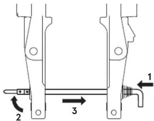 Tohatsu MFS9.9E - Trim angle adjustment (Manual tilt type) - 1
