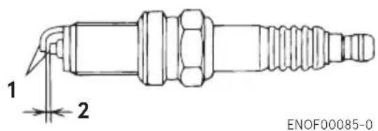 Tohatsu MFS9.9E - Use only the recommended spark plugs. Spark plugs which have an different heat range may cause engine damage. - 1