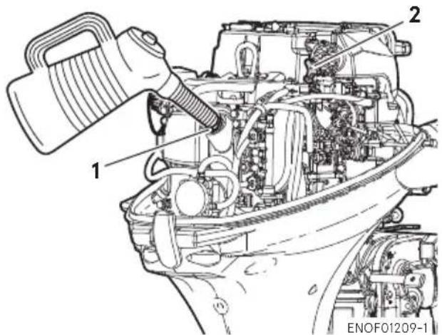 Tohatsu MFS15E - Oil Level checking - 1
