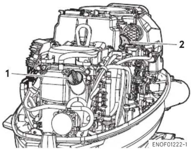 Tohatsu MFS15E - Oil level checking - 1