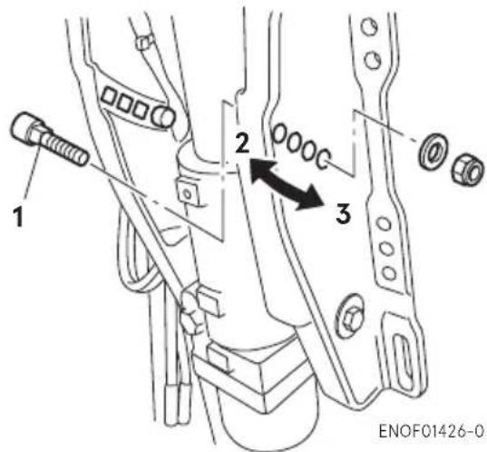 Tohatsu MFS15E - Trim angle adjustment (Power tilt type) - 1