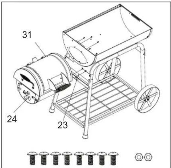 tepro Biloxi 1087 - Assembling the grill - 15