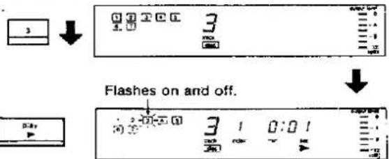 3 ↓ 3 Flashes on and off. 3 1 0:01