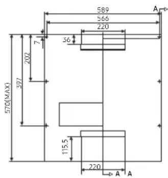589 566 220 36 7 202 570(MAX) 397 115.5 220 A A
