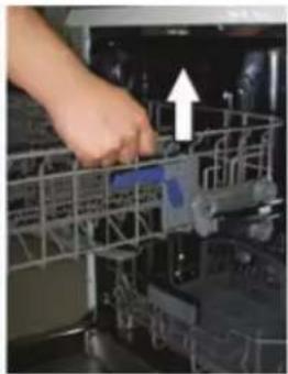 SAMSUNG DW60M6040US - Adjusting the Upper Basket - 2