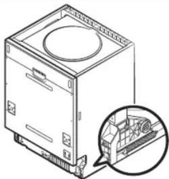 SAMSUNG DW60M6040US - TRIN 4: JUSTERING AF FJEDEREN I LÅGEN (FOR FULDT INDBYGGET OG HALVT INDBYGGET OPVASKEMASKINE) - 1