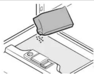 SAMSUNG DW60M6040US - Fylla på diskmedelsbehållaren - 4