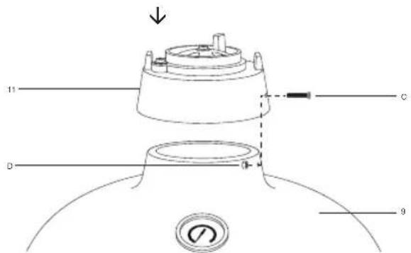 tepro Grenada 1154 - Place the BBQ body on the base frame - 4