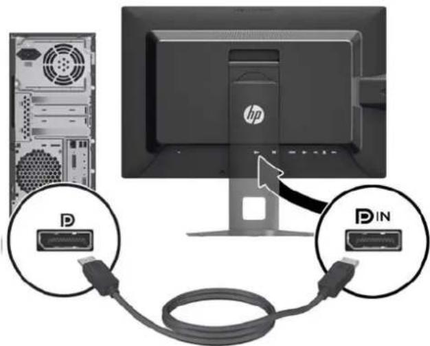 HP DreamColor Z24x G2 - Připojení kabelů - 4