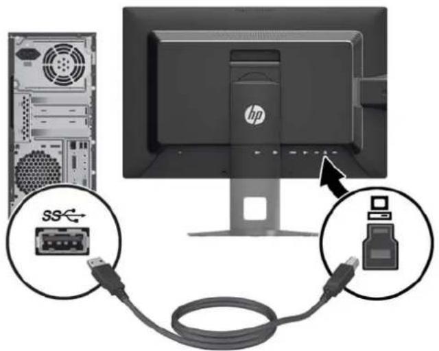 HP DreamColor Z24x G2 - Připojení kabelů - 8