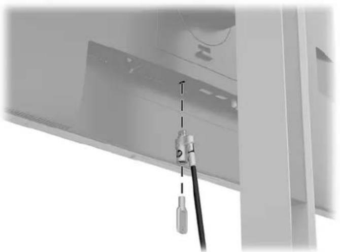 HP EliteDisplay E273m - Instalace bezpečnostního kabelu - 1