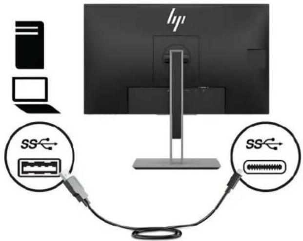 HP EliteDisplay E273q - Instalace držáku monitoru (vybrané modely) - 10