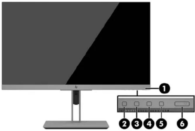 HP EliteDisplay E273q - Komponenty na zadní straně - 2